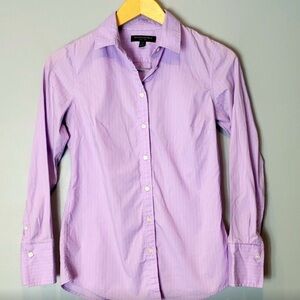 SOLD-🔴 Banana Republic Riley Button Down Purple Blouse Size 2P